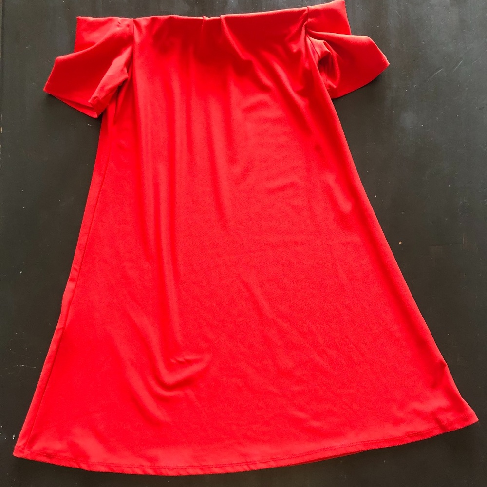 Red Off the Shoulder Dress